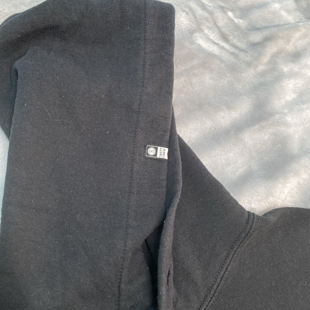 Salty Crew Chasing Tail Hoodie Men Medium Black Fishing Graphic Sweatshirt - Picture 10 of 11